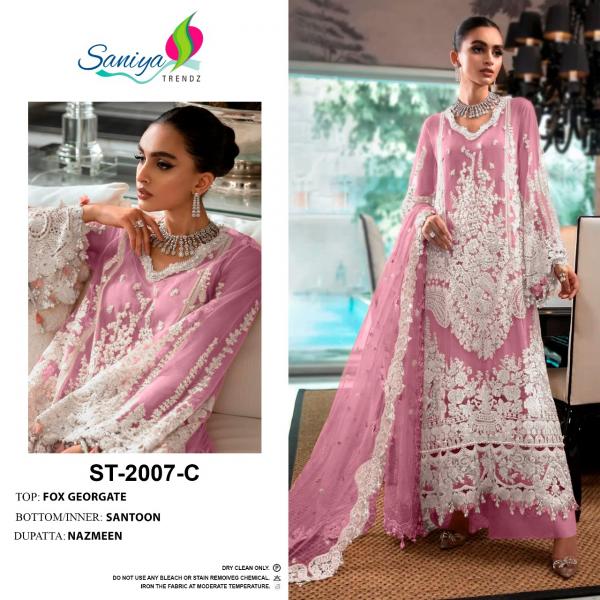 Saniya St 2007 geogette Designer Pakistani Suit Collection